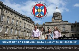 University of Edinburgh Data Analytics Scholarship 2024